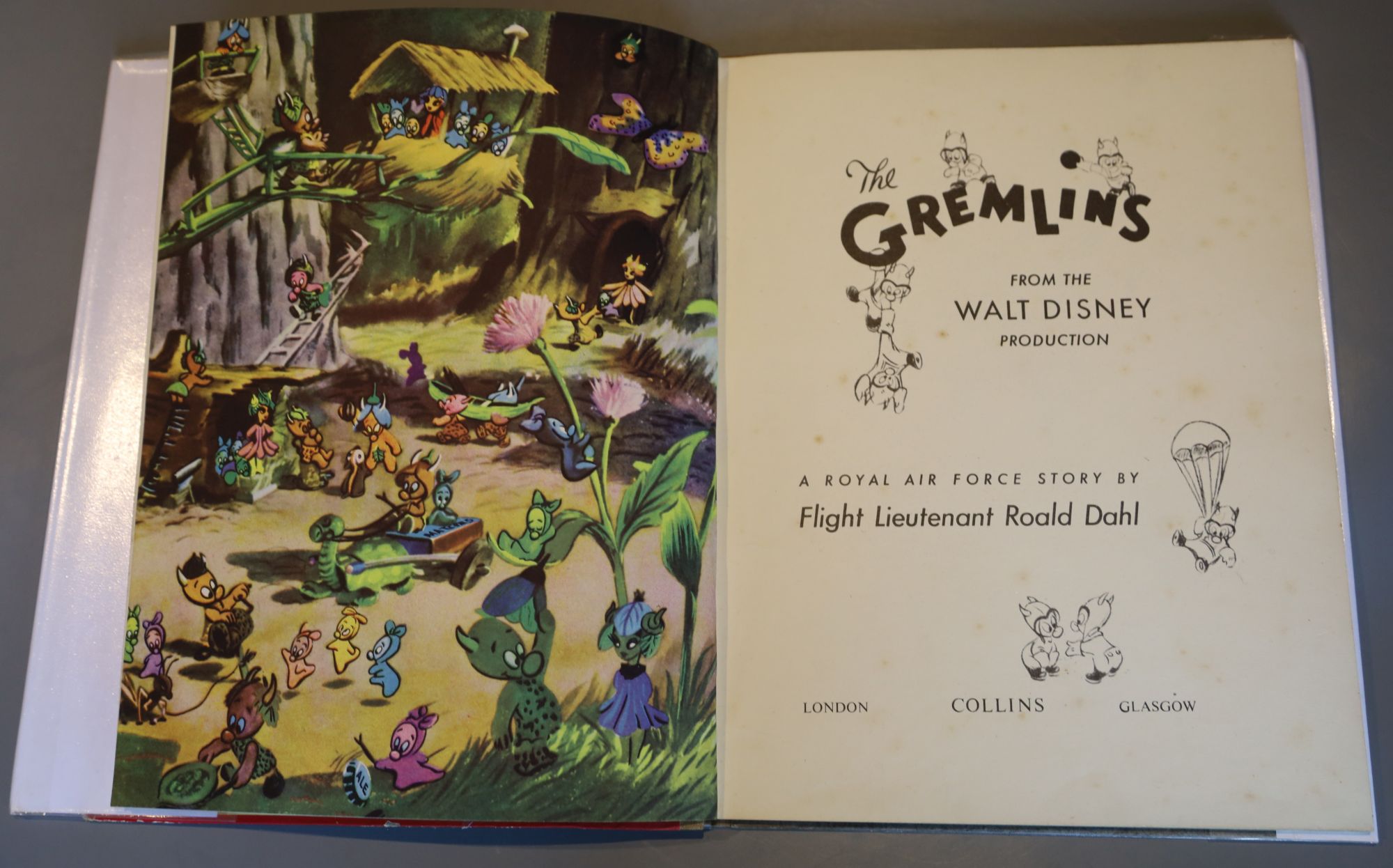 Dahl, Roald - The Gremlins, from the Walt Disney Production. A Royal Air Force Story by Flight Lieutenant Roald Dahl, illustrated throu